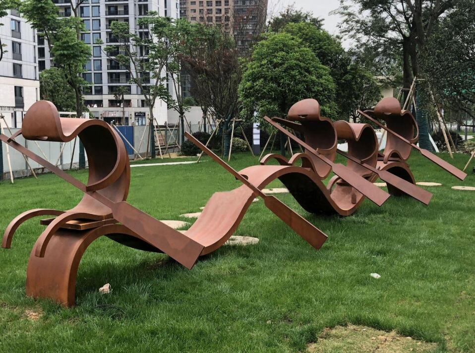 琼结锈钢板造型